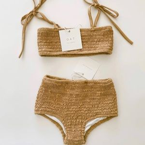 Smocked Bikini Top and bottom - citrus